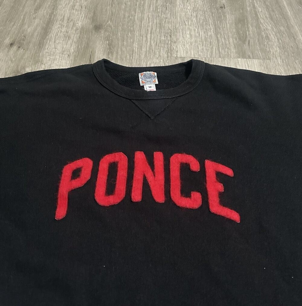 Ebbets Feild Sweatshirt Ponce Crew Neck Pullover Black French Terry Cotton Sz M
